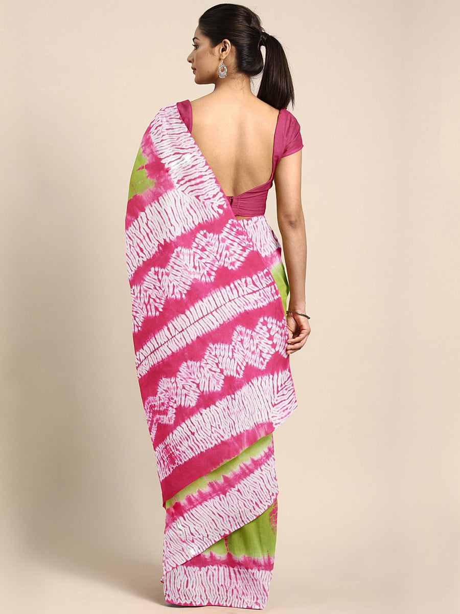 Shibori authentic Saree on Soft Cotton/Sustainable Wear/Cotton Saree/Wine Colour Saree/Pink Saree/Office Wear Saree/Saree/Ethical Wear/Cotton Wear